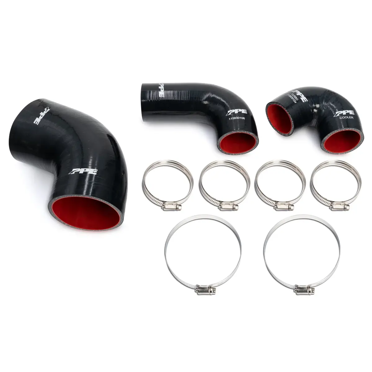 Ppe 115930100 Air Box Outlet And Intercooler Silicone Hose Kit 2020-2025 Gm 3.0L Duramax 1
