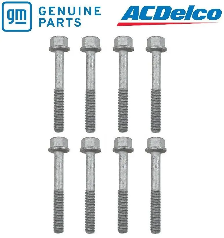2004-2016 6.6L Oem Gm 11611128 Chevrolet Duramax Fuel Injector Hold Down Bolts Set 8 1