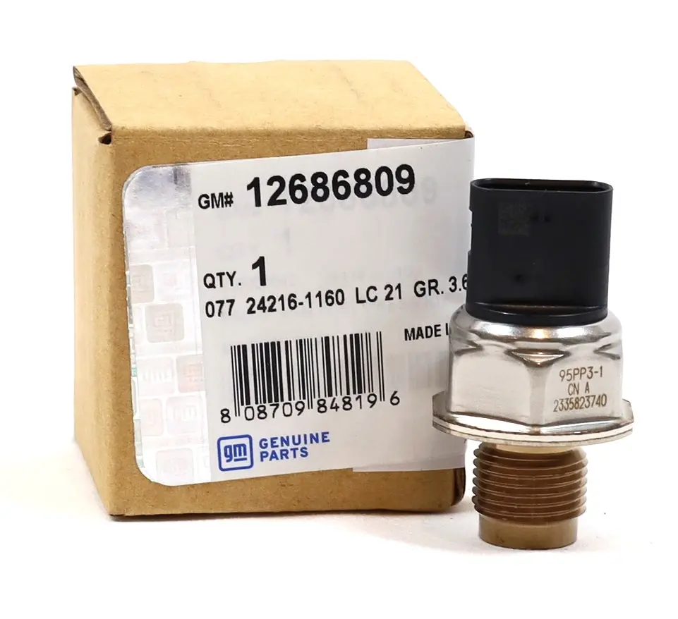 2017–2023 L5p Duramax 6.6L Diesel Fuel Rail Pressure Sensor Genuine Gm 12686809 1