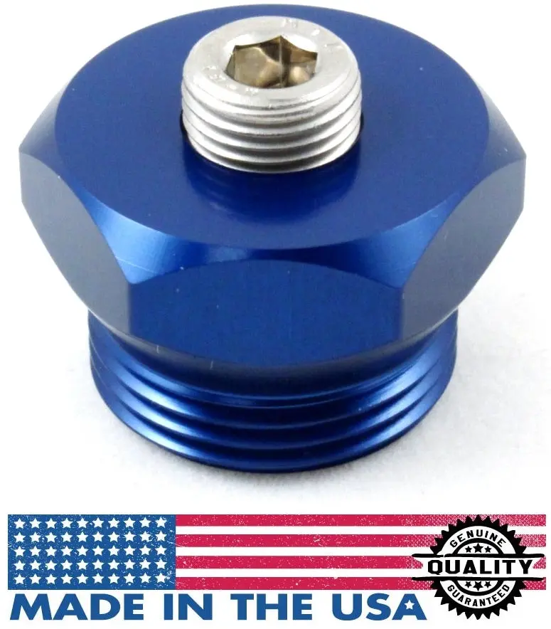 2001-2004 Gm 6.6L Duramax Billet Aluminum Air Intake Heater Delete Plug Blue 1