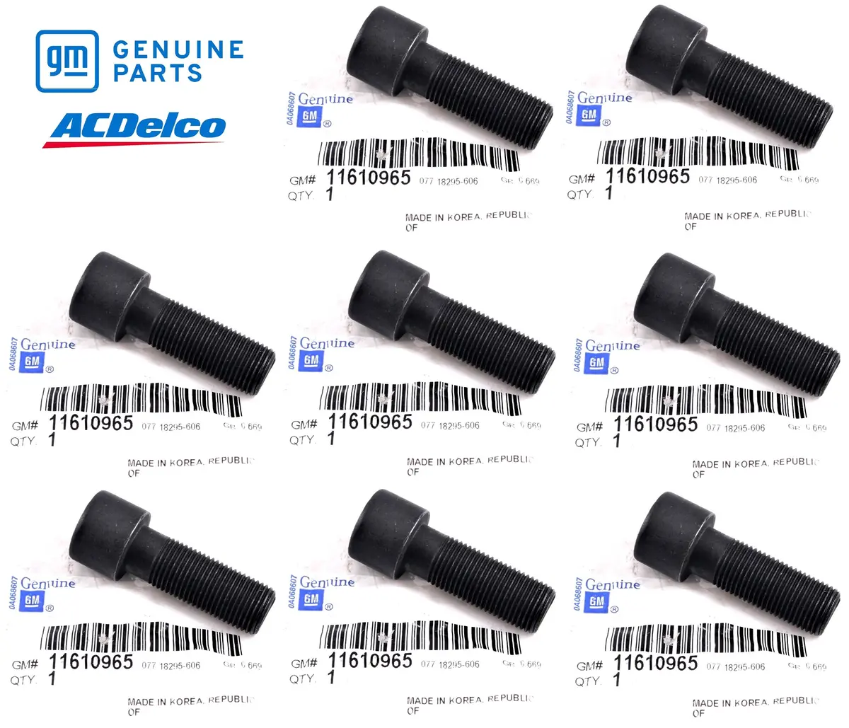 Oem 11610965 Flexplate Bolts 2001-2024 Gm 6.6L Duramax Lb7 Lly Lbz Lmm Lml L5p 1