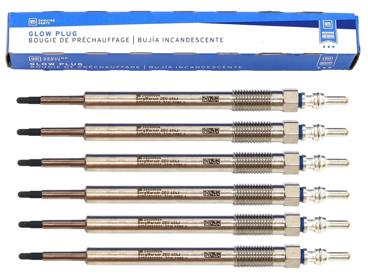 Set Of 6 Gm Glow Plug 24000504 / 73G For 2020-2024 3.0L Duramax Lm2 Diesel Oem 1