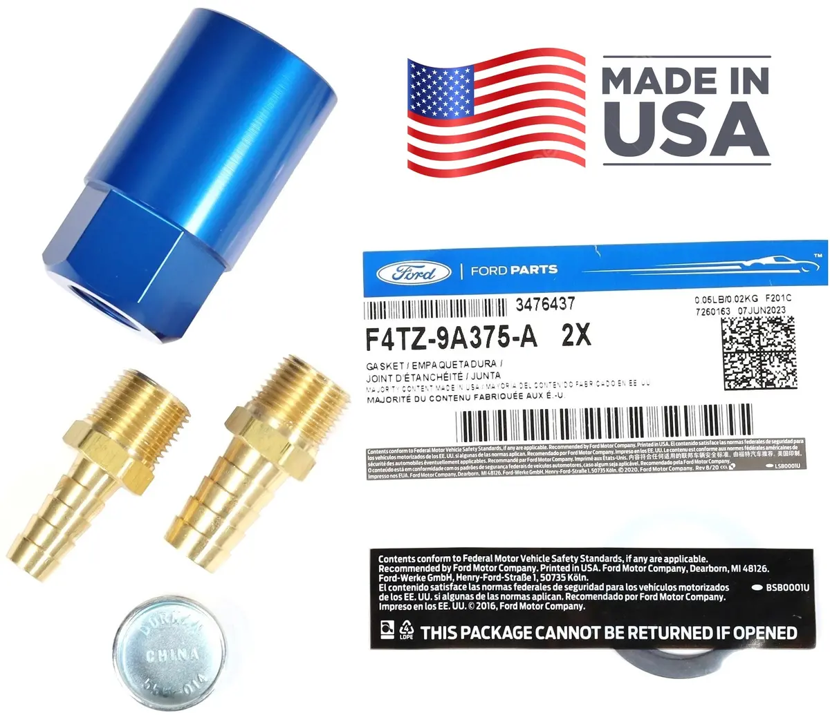 94-97 Ford F250 F350 7.3L Powerstroke Mechanical Fuel Pump Delete Banjo Block 1