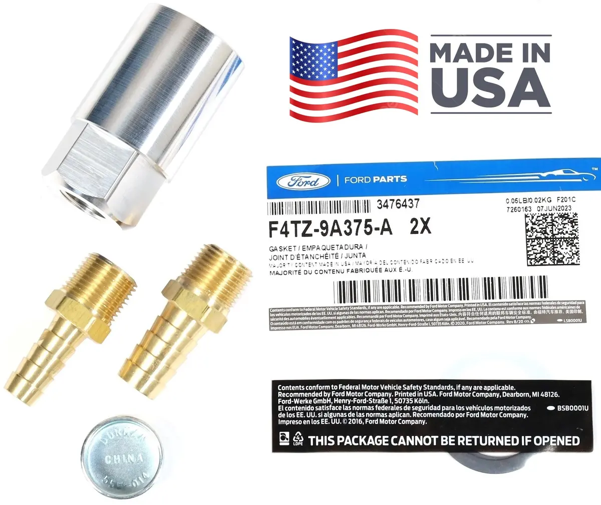 94-97 Ford F250 F350 7.3L Powerstroke Mechanical Fuel Pump Delete Banjo Block 1