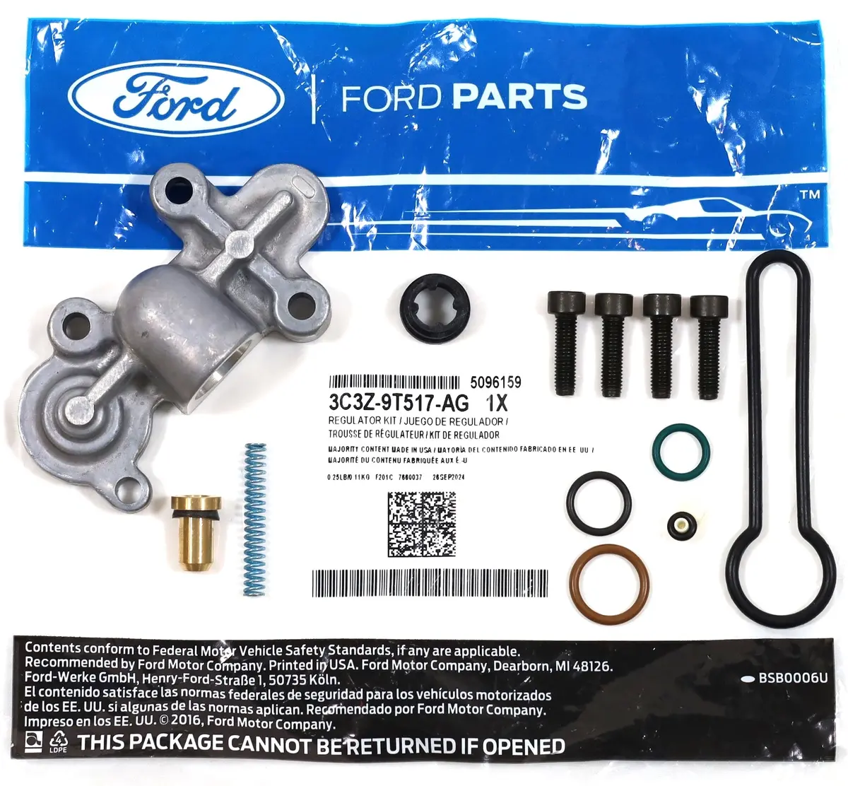Oem Genuine Ford 6.0L Powerstroke Diesel Fuel Pressure Regulator Blue Spring Upgrade Kit 1