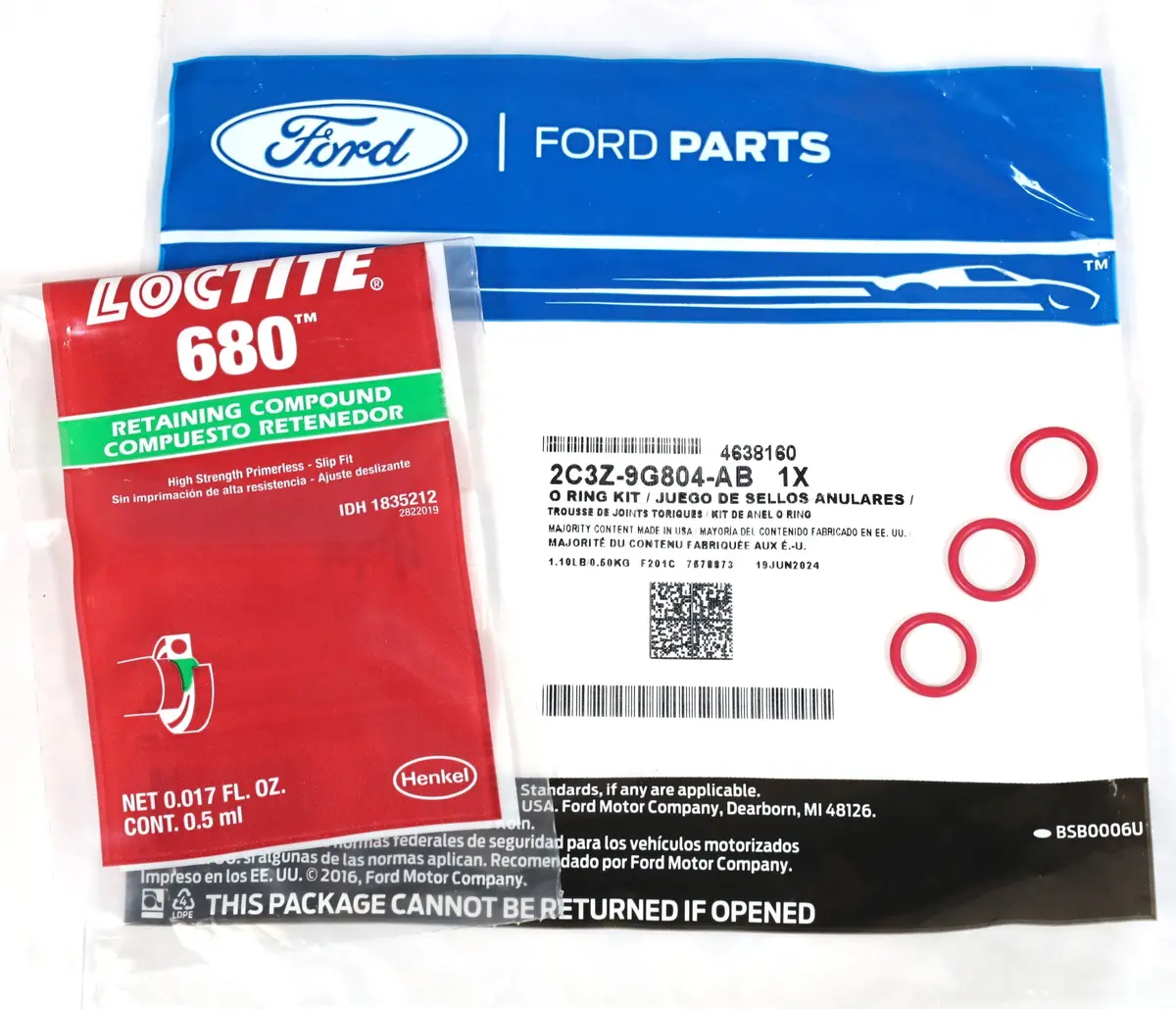 2C3z-9G804-Ab 7.3L Powerstroke 94-03 Hpop High Pressure Oil Pump O-Ring Seal Kit 1