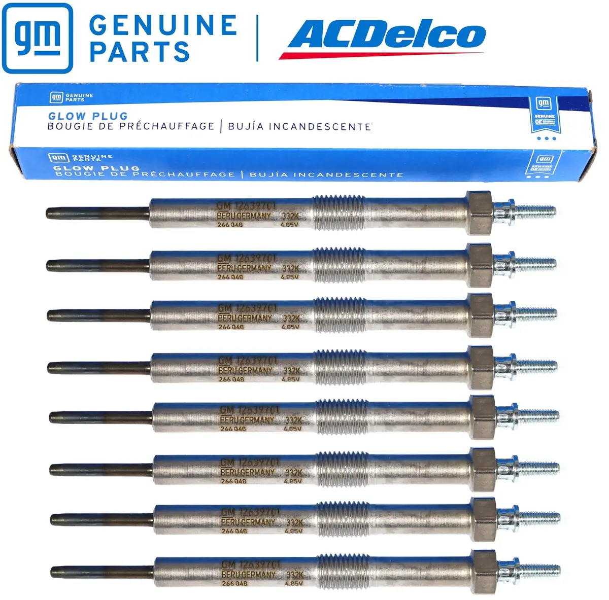 Genuine Gm Silverado Sierra Duramax Lmm Lml Lbz Diesel Glow Plugs Set Of 8 1