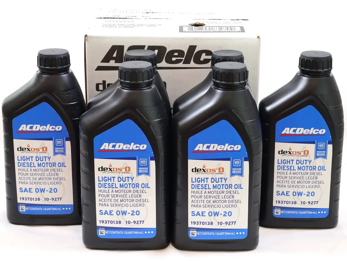 6 Quarts Acdelco Dexosd 0W-20 Diesel Oil 19370138 For 2020–2025 Lm2 Lz0 Duramax 1