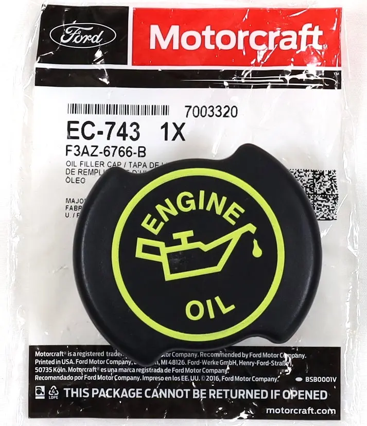 Oem Motorcraft Ec-743 Engine Oil Cap 1994–2010 7.3L 6.0L 6.4L Powerstroke Diesel 1