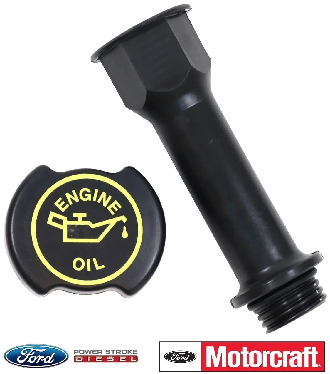 Oem Ford Motorcraft Oil Fill Neck & Cap 94–03 F250 F350 7.3L Powerstroke Diesel 1