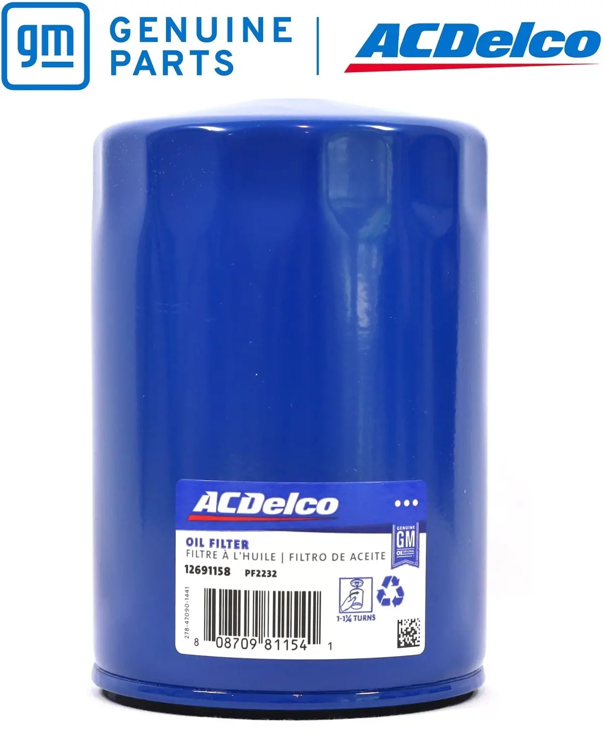 Acdelco Pf2232 Oil Filter 01–19 Duramax Lb7 Lly Lbz Lmm Lml L5p Silverado Sierra 1