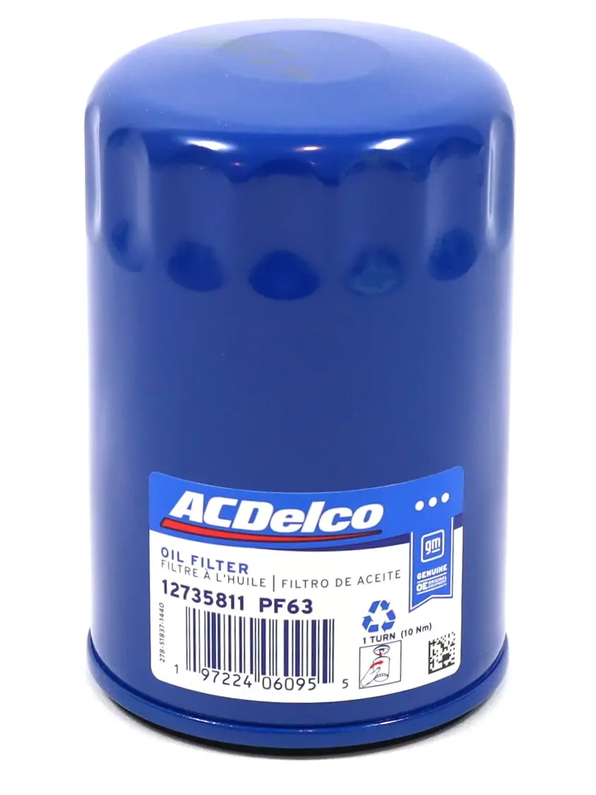 L5p Duramax Diesel Engine Oil Filter Genuine Oem Gm Acdelco 12735811 / Pf63 New 1