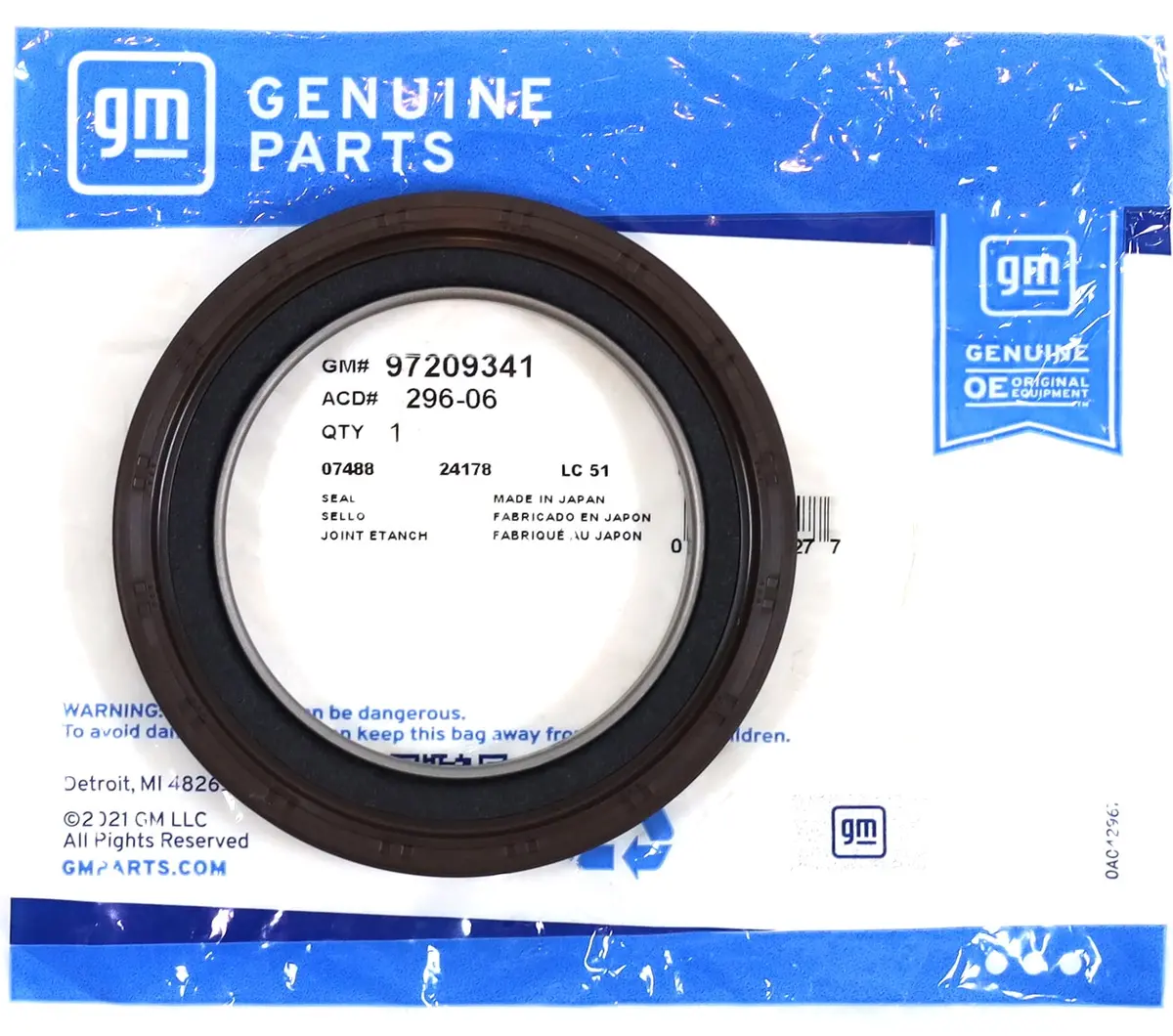 Genuine Gm 97209341 Front Main Seal 2001–2025 Duramax Lb7 Lly Lbz Lmm Lml L5p 1