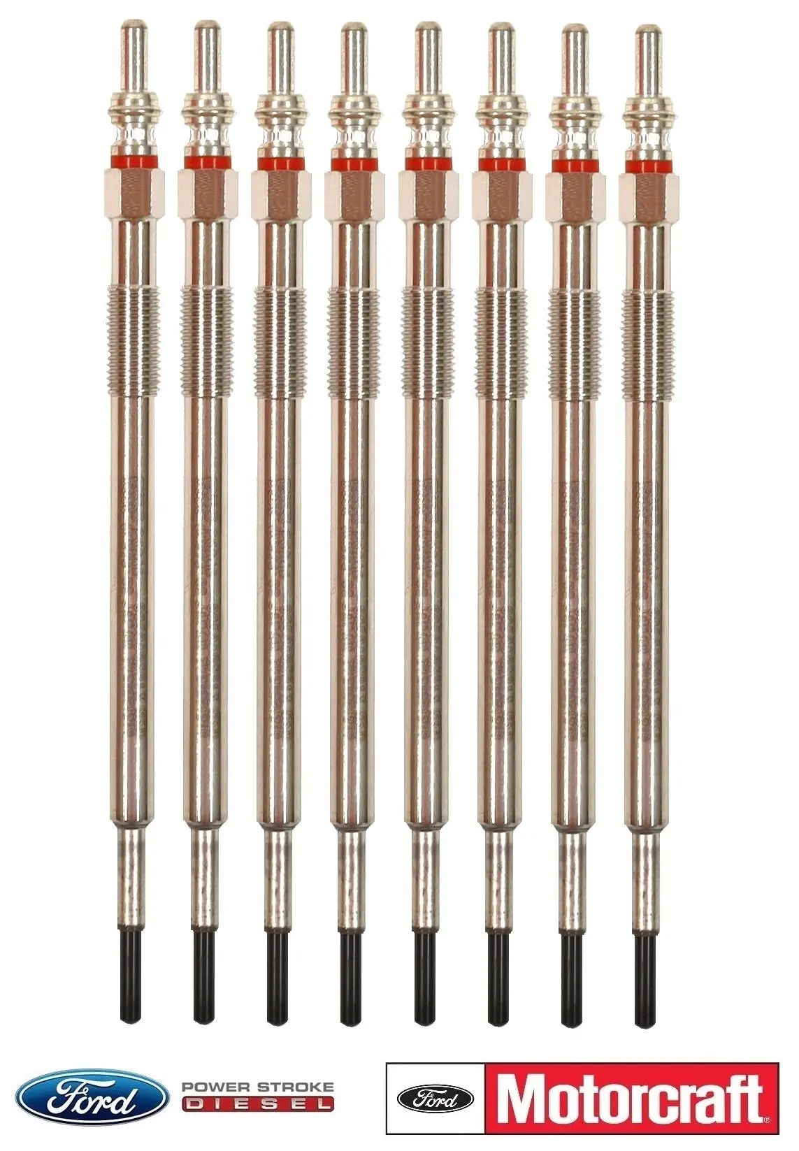 2012–2019 6.7L Powerstroke Glow Plugs Set 8 Oem Motorcraft Zd-18 / Bc3z-12A342-C 1
