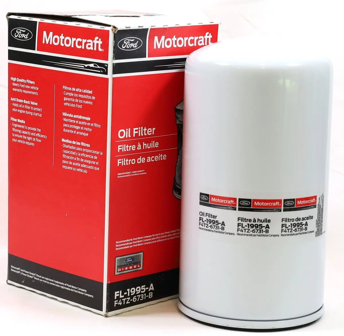 Motorcraft Fl1995a Oil Filter 94–03 Ford 7.3L Powerstroke F4tz-6731-B / Fl-1995-A 1