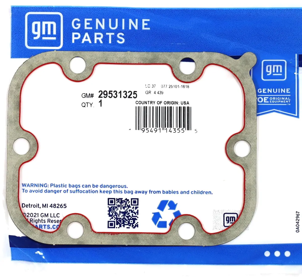 Gm 29531325 Allison 1000 Pto Side Cover Gasket 2001–2019 Lb7/Lly/Lbz/Lmm/Lml/L5p Duramax 1
