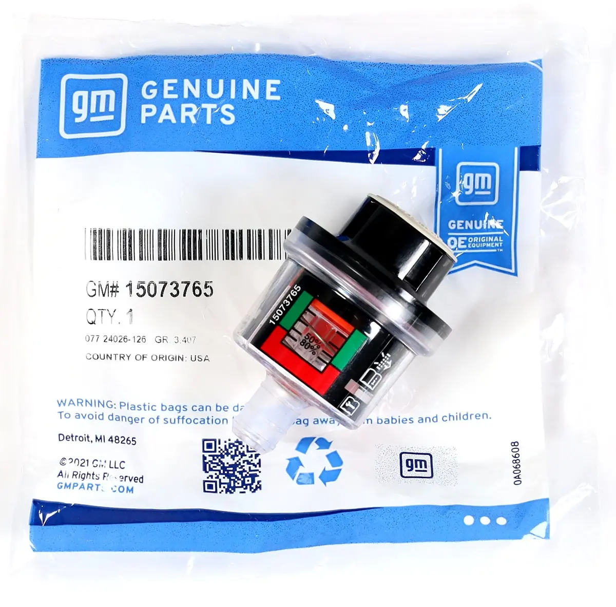 Genuine Oem Gm 15073765 Air Box Filter Intake Air Cleaner Restriction Indicator 1