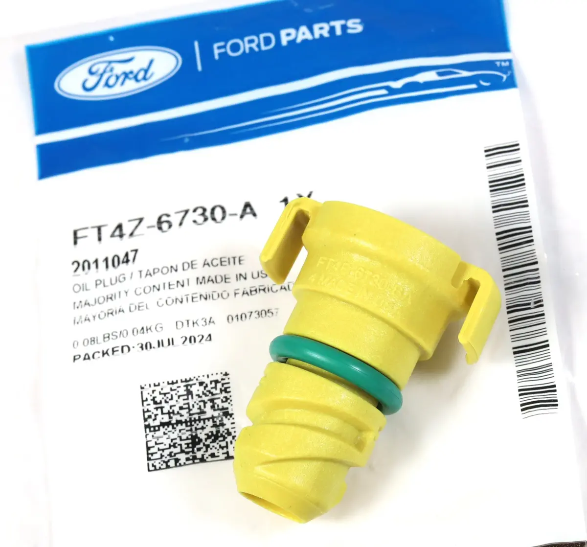 2011-2012 Ford 6.7L Powerstroke Diesel Engine Oil Drain Plug Oem Ford Ft4z-6730-A 1