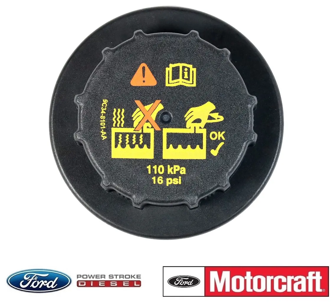 Oem Motorcraft 7.3L 6.0L Powerstroke Diesel Oem Coolant Degas Bottle Reservoir Cap 1