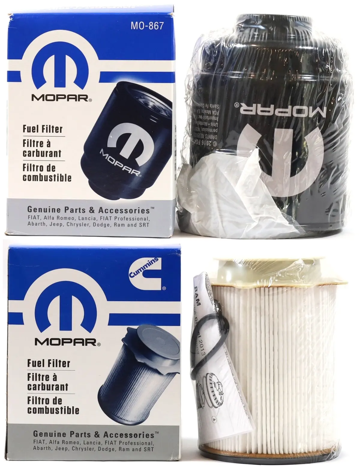 Genuine Mopar Fuel Filter & Water Separator Set 2013–2018 6.7L Cummins 1