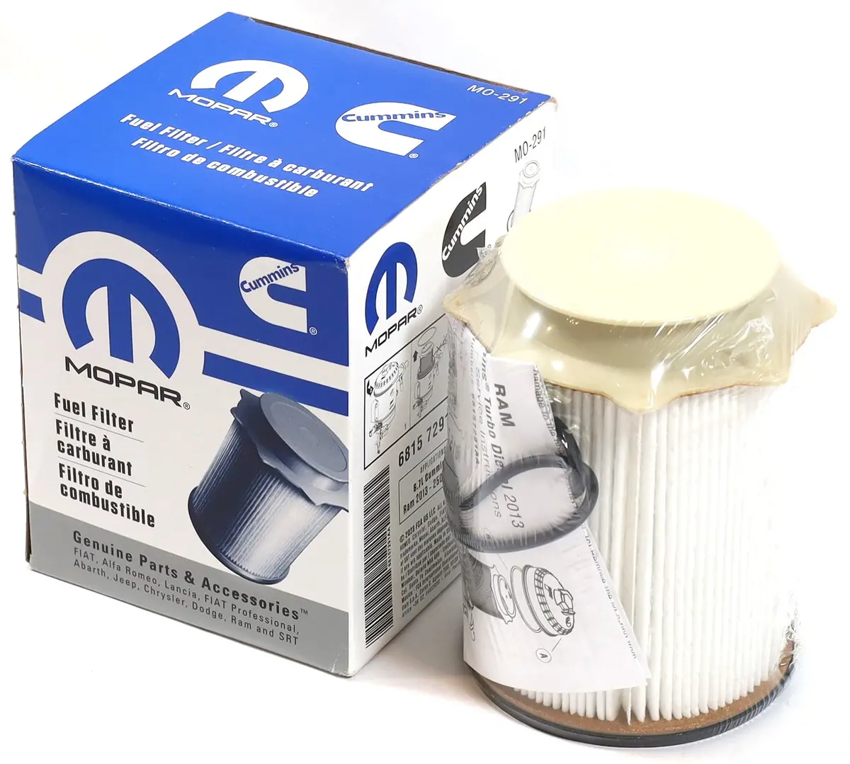 Genuine Mopar 68157291Aa Mo-291 Fuel Filter 2010–2024 6.7L Cummins 1