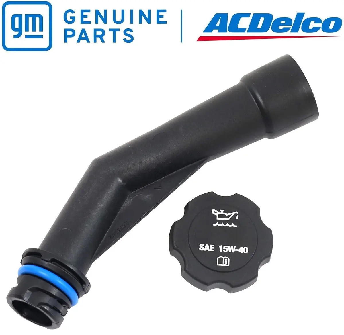 2017-2025 Silverado Sierra L5p Duramax Oil Filler Neck & Cap Kit Genuine Oem Gm 1
