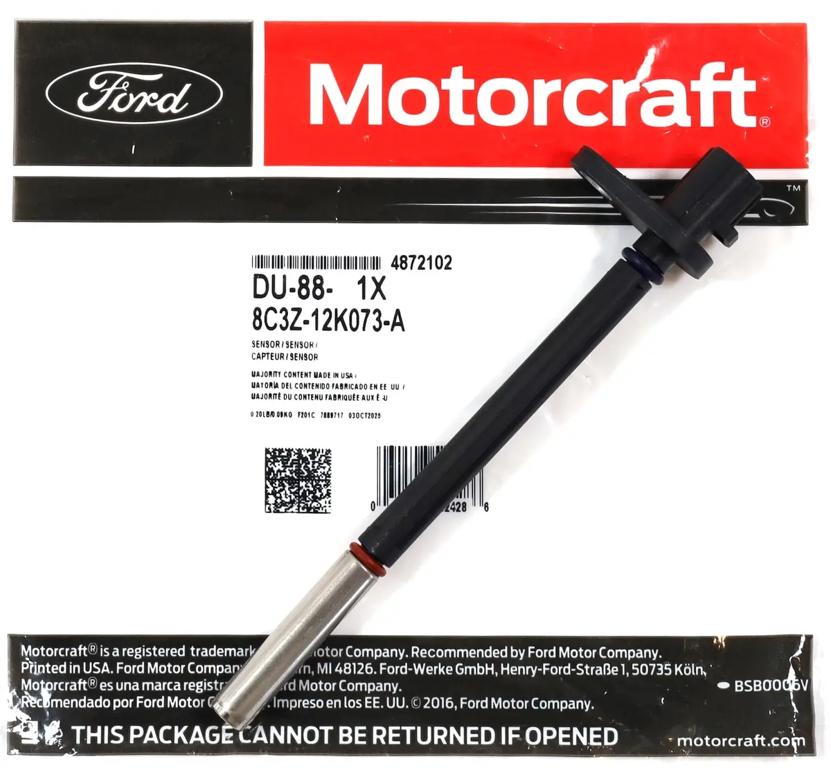 Ford Motorcraft Du-88 Camshaft Position Sensor 2003-2010 6.0L 6.4L Powerstroke 1