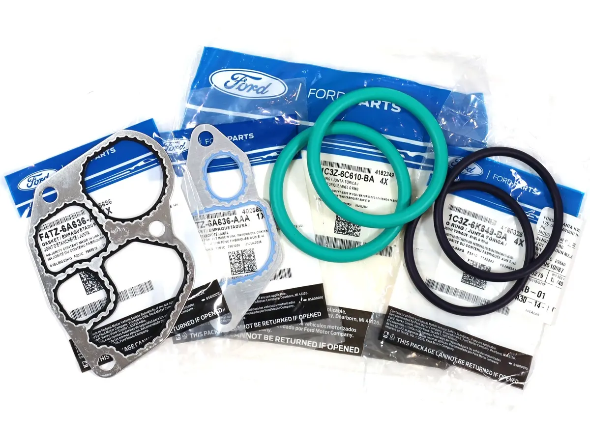 Genuine Oem Ford Oil Cooler Gasket Seal Kit 1994-2003 7.3L Powerstroke Diesel 1