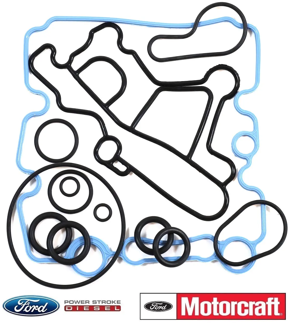 Ford Oem 3C3z-9N693-A Oil Cooler Gasket Set 2003-2007 6.0L Powerstroke Diesel 1