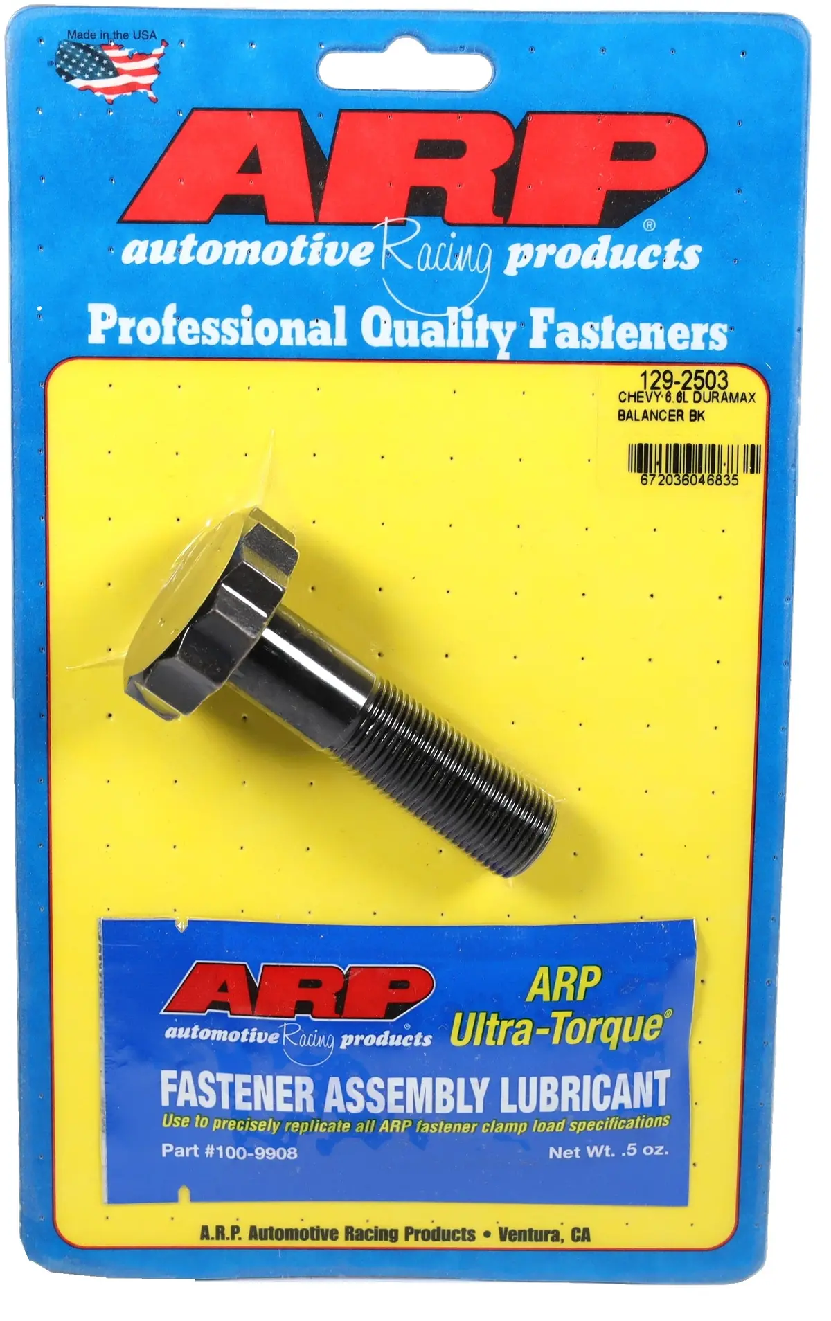 Arp 129-2503 Crankshaft Balancer Bolt 2001-2024 Chevy Gmc 6.6L Duramax Diesel 1