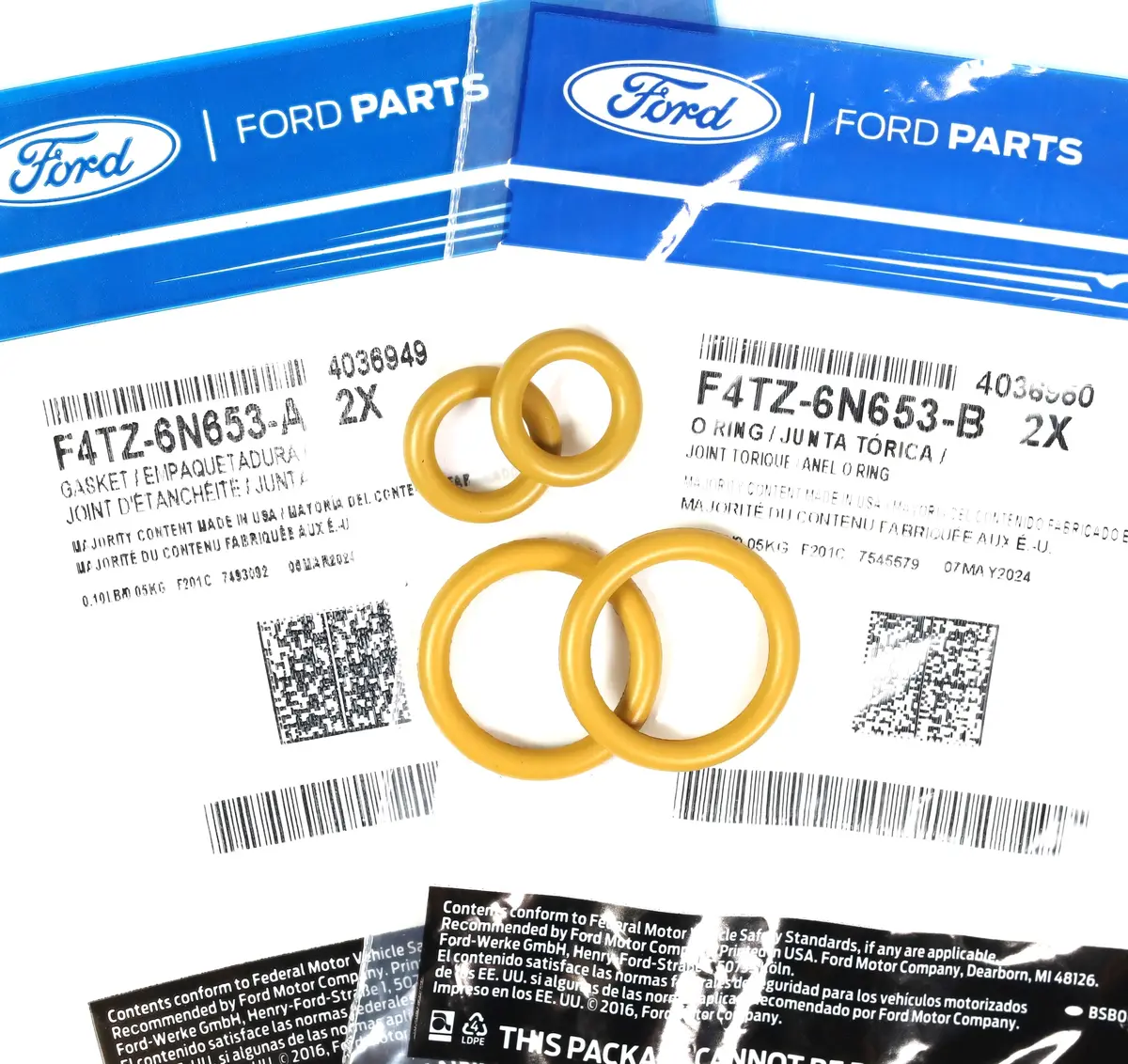 Oem Genuine Ford Turbo Pedestal Yellow O-Rings 1994-2003 7.3L Powerstroke Diesel 1