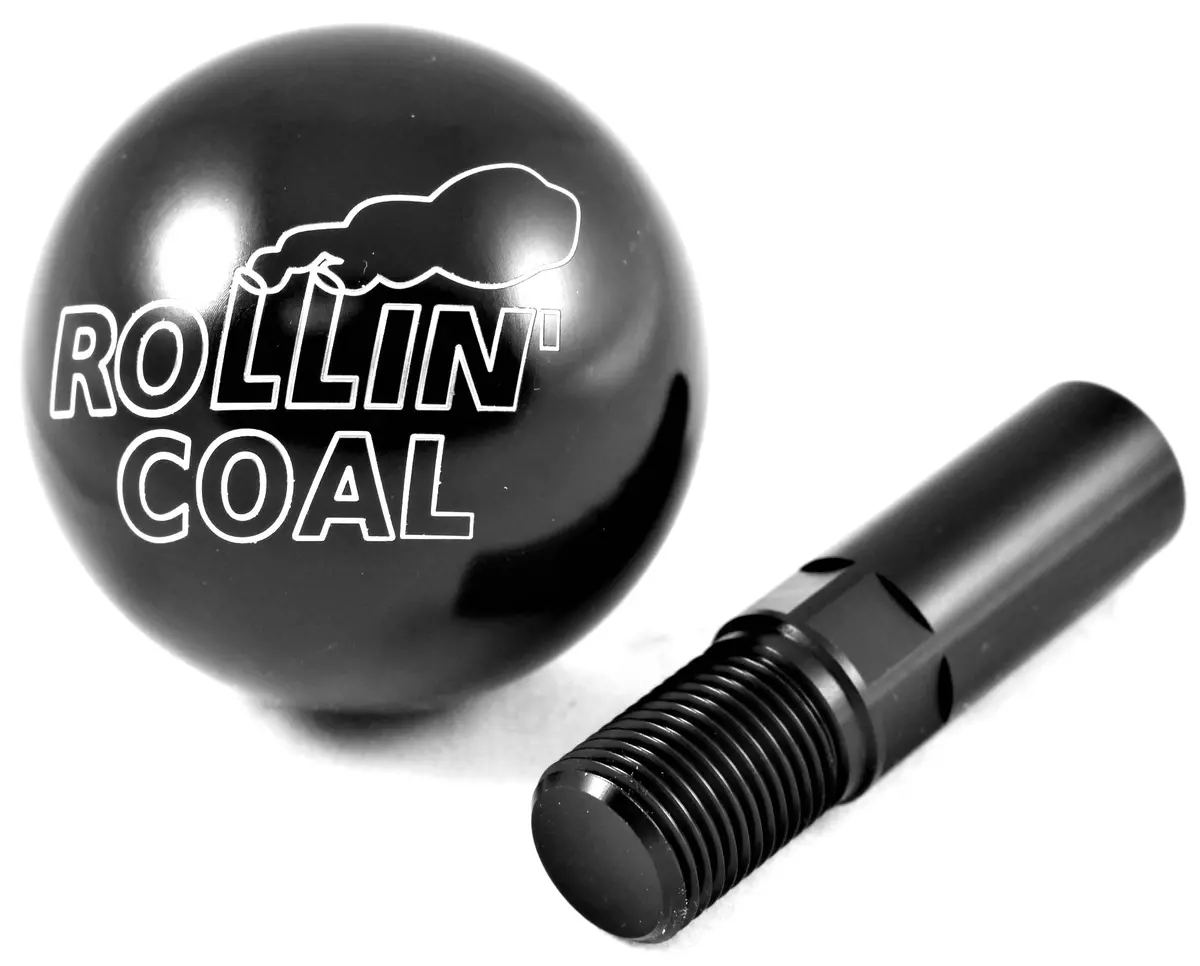 Dodge Ram Cummins Rollin Coal 2.25" Billet Aluminum Shift Knob Black W/ Adapter 1