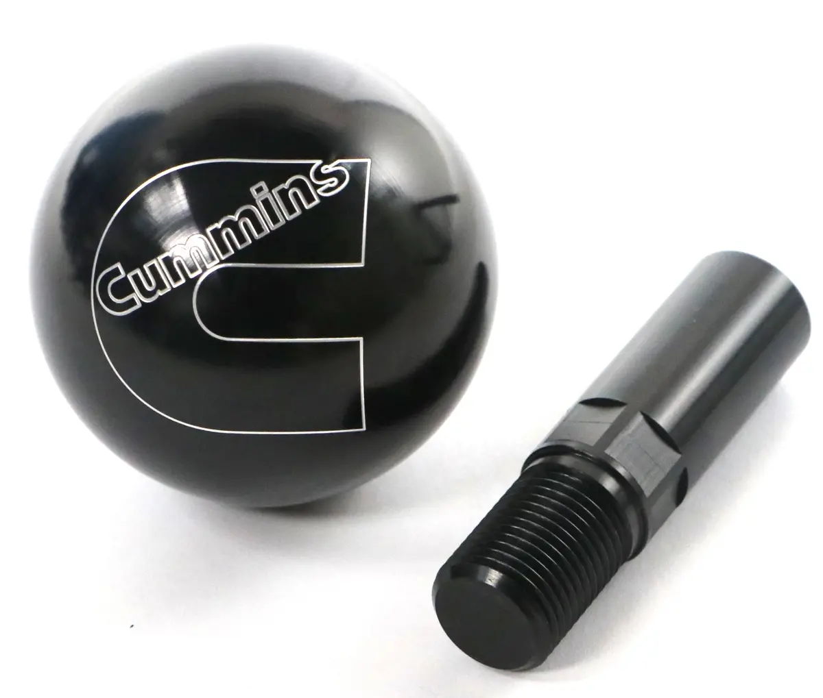 Dodge Ram Cummins Logo 2.25" Billet Aluminum Shift Knob Black W/ Adapter 1