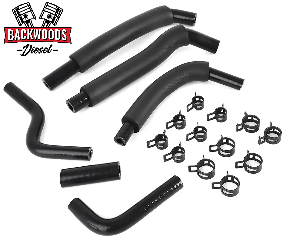 2001-2004 Duramax Lb7 Aftermarket Low Pressure Fuel Line Hose Kit W/ Clamps 1