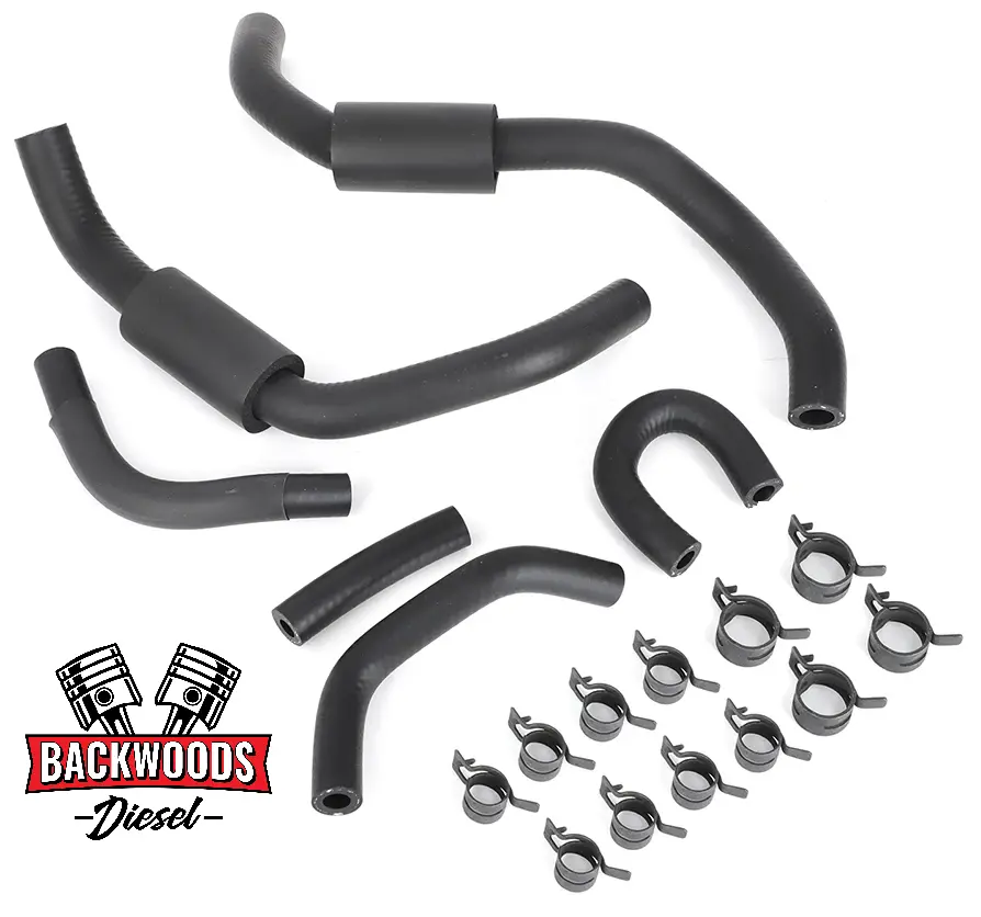 2006-2010 Duramax Lbz Lmm Aftermarket Low Pressure Fuel Line Hose Kit W/ Clamps 1
