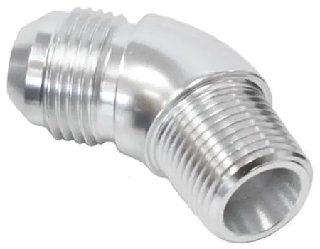 1/2" Npt To -8An 45° Full-Flow Adapter Fitting (Af523-08-08S) 1