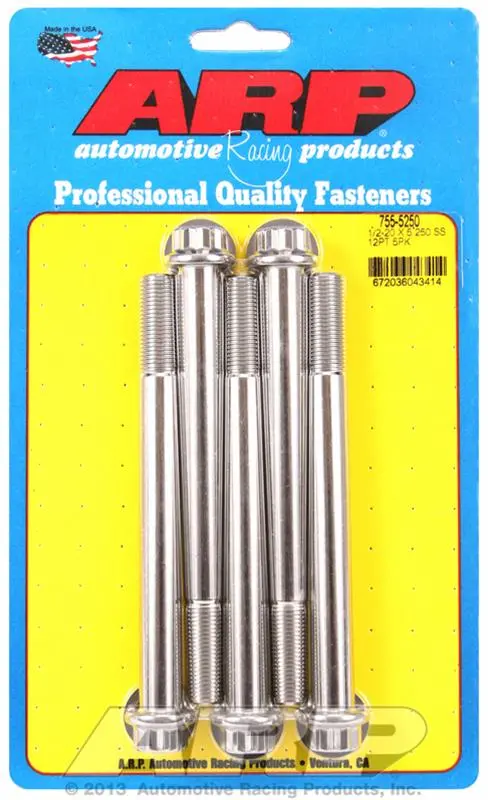 Arp 755-5250 Stainless Steel Engine Bolts – Grade 8.8, Metric M6 X 1.0 1