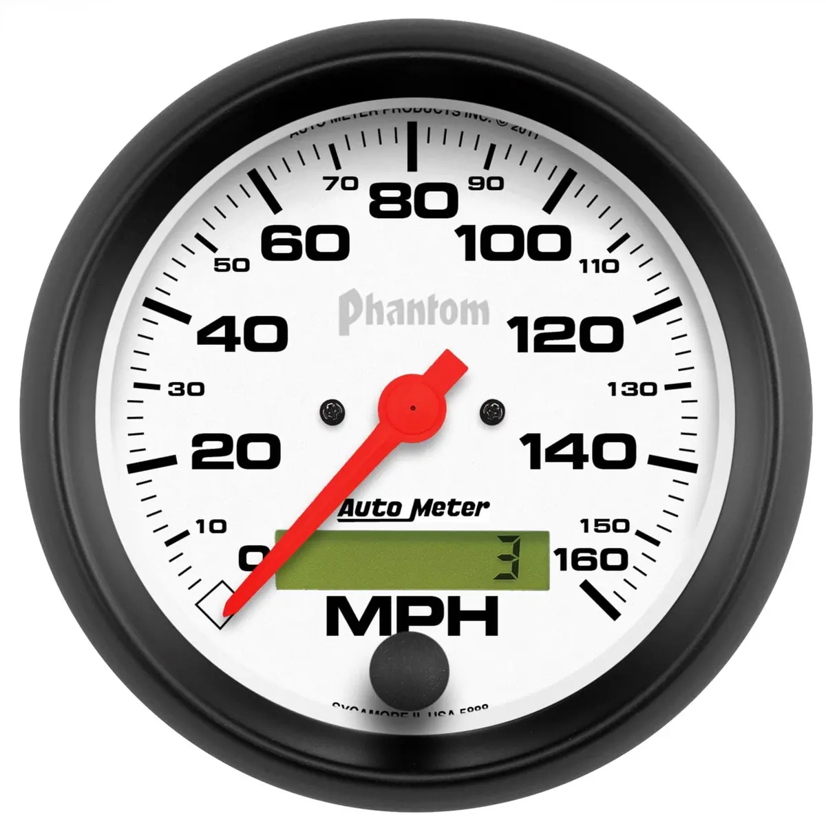 Autometer Phantom Series 5888 Electric Speedometer – 0–160 Mph 1