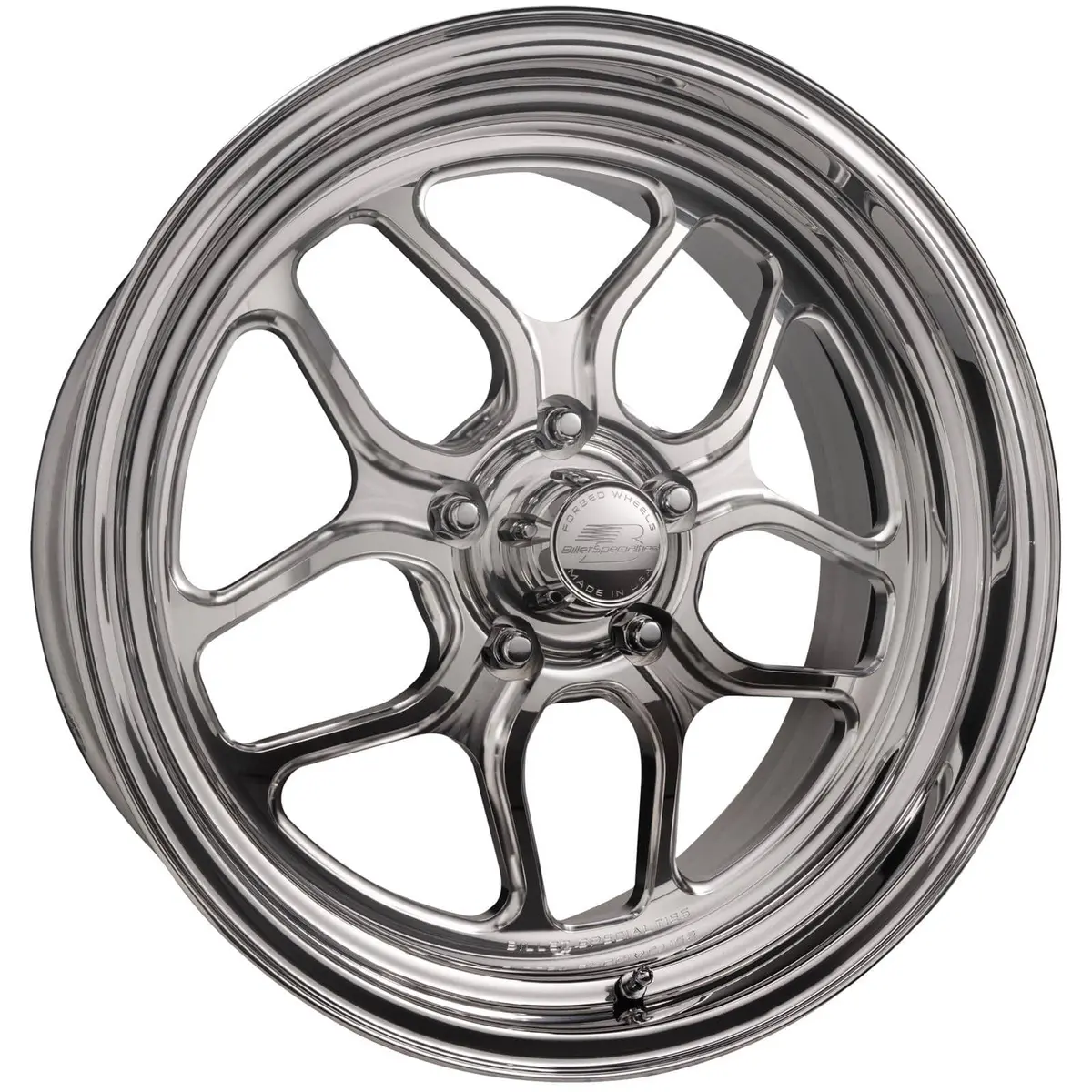 Billet Specialties Rs7 Series Drag Racing Wheels – 17X5.5", Gloss Black (Rs75750) 1