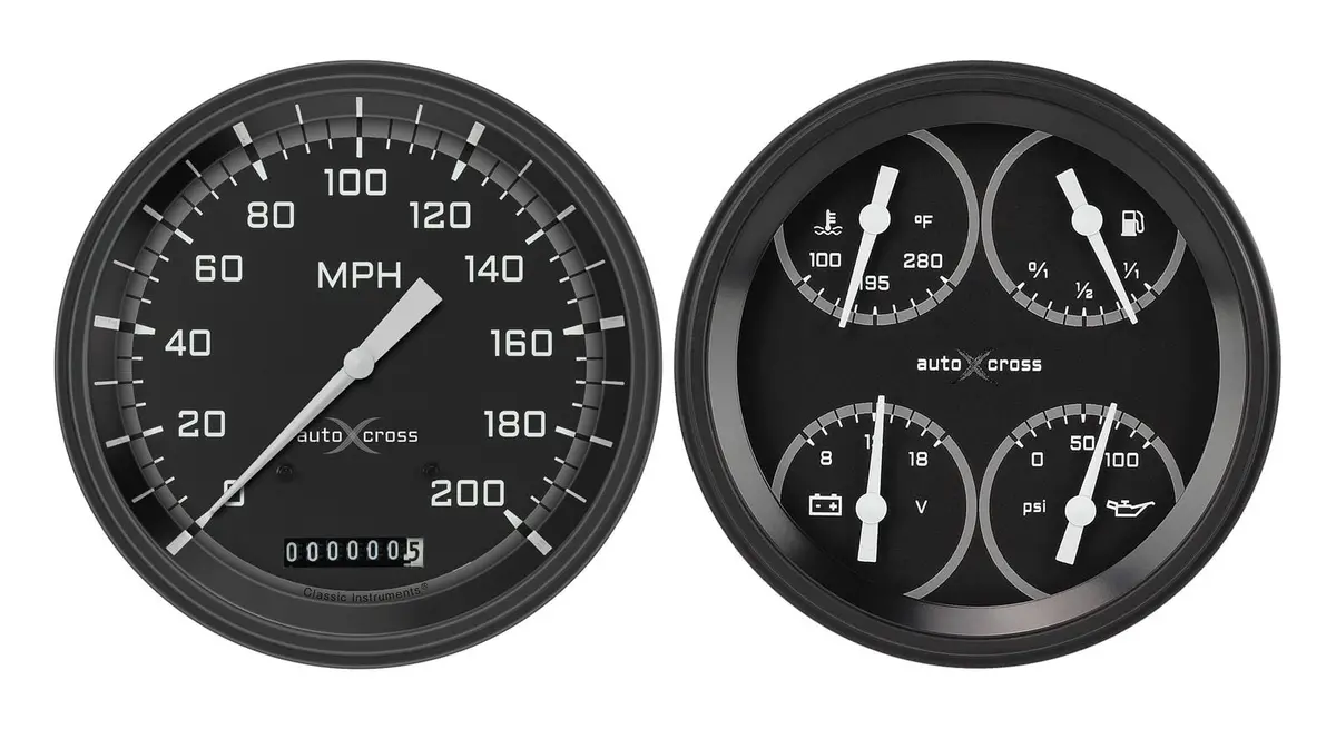 Classic Instruments Ax52Gblf Gray Series Auto Cross Gauge Kit 1