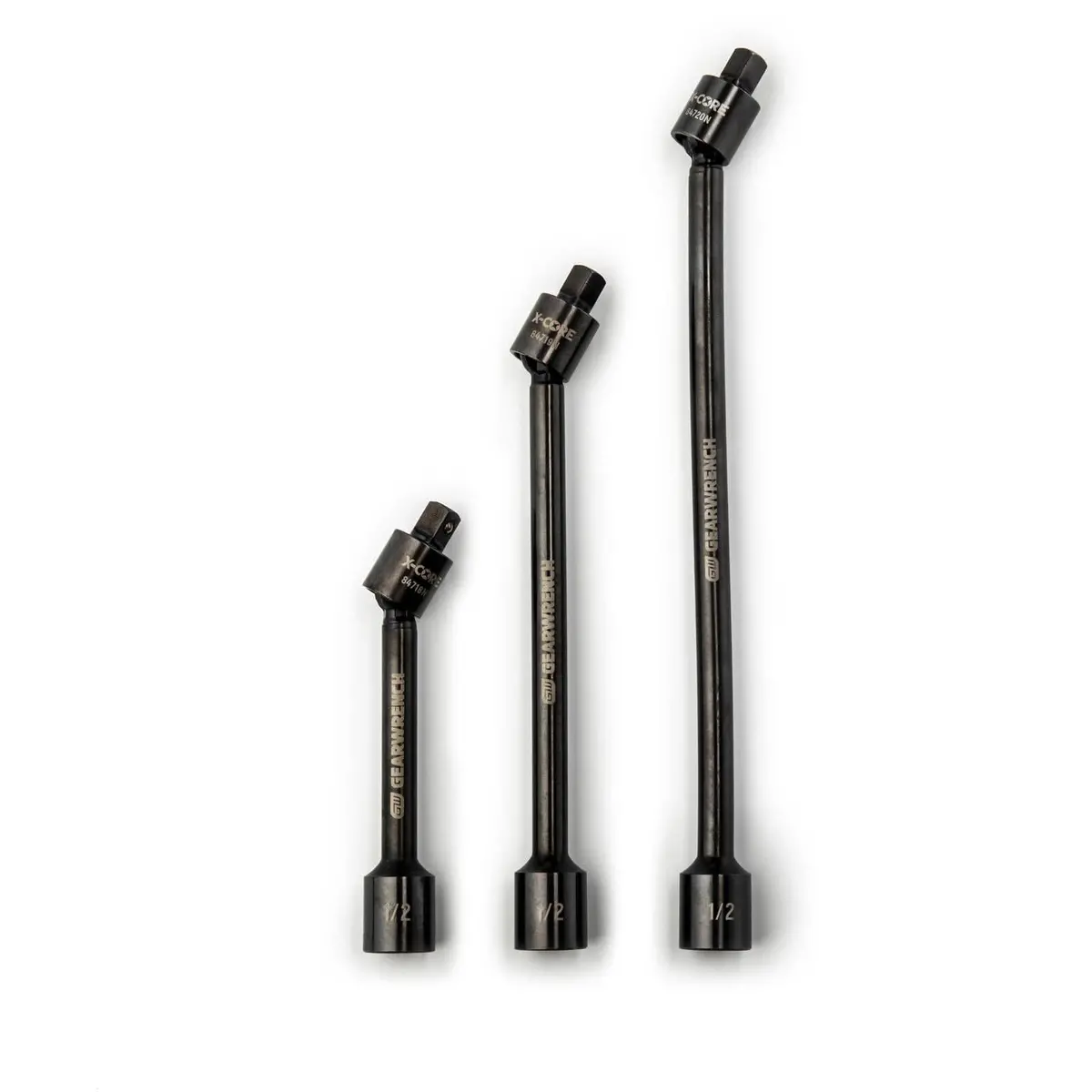 Gearwrench X-Core Pinless Universal Impact Joint Extension Set 84721N – 3-Piece 1/2" Drive System 1