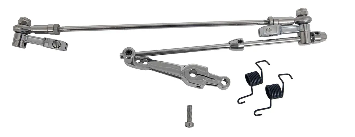Stromberg Two-Step 3X2 Progressive Throttle Linkage 9251Prokdchr – Chrome-Finished Carburetor Synchronization Kit 1