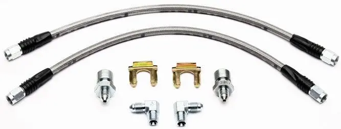 Universal 18-Inch Braided Stainless Steel Flexline Kit With 3/8"-24 Chassis Fittings (Wb220-8307) 1