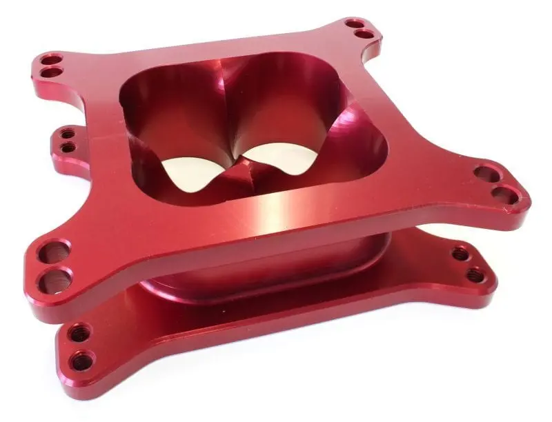 2-Inch Tapered High-Velocity Carburetor Spacer - Red Anodized Af64-2071R 1