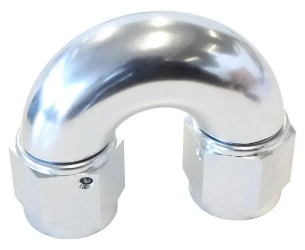 180-Degree Full-Flow An-10 Female Coupler – Stainless Steel, Af536-10S 1
