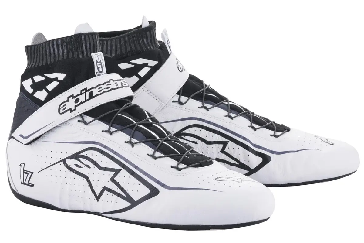 Alpinestars Tech 1-Z V2 Racing Shoes – Size 7.5, Black/Red 1