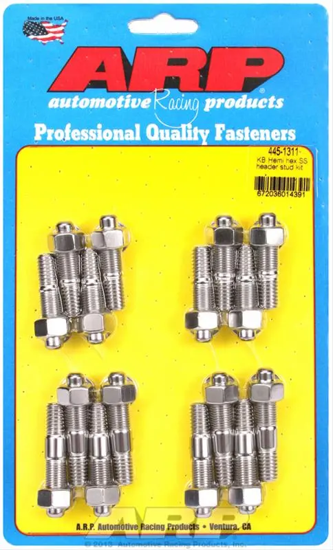 Arp Stainless Steel Header Stud Kit – Corrosion-Resistant Exhaust Fastening System, 445-1311 1