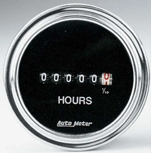 Traditional Chrome Hour Meter Gauge – Au2587 Analog Display 1