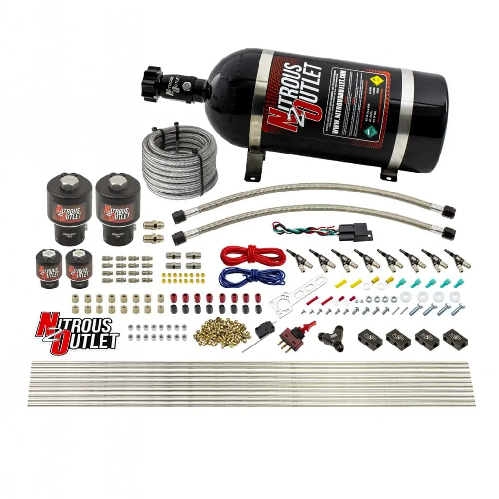 Nitrous Outlet 00-10434-E85-T-10 E85-Compatible Nitrous Oxide System – 10 Lb Capacity 1